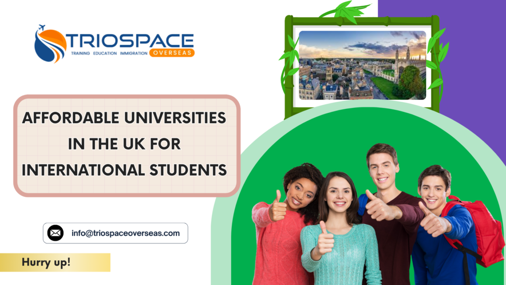 Campus view of an affordable UK university popular among international students in 2025