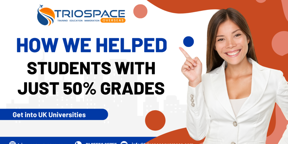 How We Helped Students With Just 50% Grades Get into UK Universities