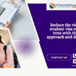 Student holding books with UK student visa application theme and guidance to reduce visa refusal risk in 2026